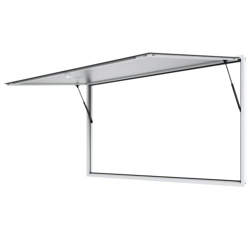 VEVOR Concession Window 96"x48", Aluminum Alloy Food Truck Service Window with Awning Door & Drag Hook, Up to 85 Degrees Stand Serving Window for Food Trucks Concession Trailers, Glass Not Included