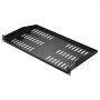 Polica do serverového racku VEVOR 2PCS 1U, hĺbka 10"/254 mm, maximálna nosnosť 23 kg / 50 lbs, vetraná konzolová alebo nástenná polica do racku s podnosom, dobrá cirkulácia vzduchu pre sieťovú skriňu alebo rack so zariadeniami 482,6 mm/19