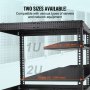 VEVOR 2U Server Rack Hylla 16"/406 mm Djup Ventilerad Rack Mount Hylla med bricka