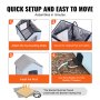 VEVOR Heated Cat House, Outdoor Kitty Shelter with Timer, 600D Oxford Cloth Foldable Cat Shelter with Heated Pad  for Winter to Stay Warm and Cozy, Blue (Small)