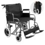 Fauteuil roulant de transport en acier VEVOR Fauteuil roulant pliable Siège de 24 po de largeur 300 lb