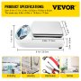 VEVOR Analytical Balance, 5000g x 0.01g Accuracy Lab Scale, High Precision Electronic Analytical Balance, 13 Units Conversion, Counting Function, LCD Display, for Lab University Jewelry (5000g, 0.01g)