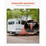 RV Leveling Pads 5000lbs 4 Pcs Rubber Trailer Jack Pads for 10" Round Feet