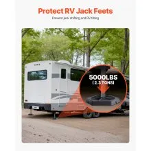 RV Leveling Pads 5000lbs 4 Pcs Rubber Trailer Jack Pads for 10" Round Feet