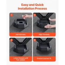 RV Leveling Pads 5000 lbs 4 Pcs Rubber Trailer Jack Pads 5.5" Square Feet
