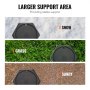 VEVOR RV Leveling Pads, 9 Inch Round Landing Feet, Permanent Attached Jack Stabilizers, Rubber Jack Pads, 5000 lbs Capacity per RV Jack Pad, 5th Wheels, Travel Trailers, Class A/C Motorhomes (4-Pack)