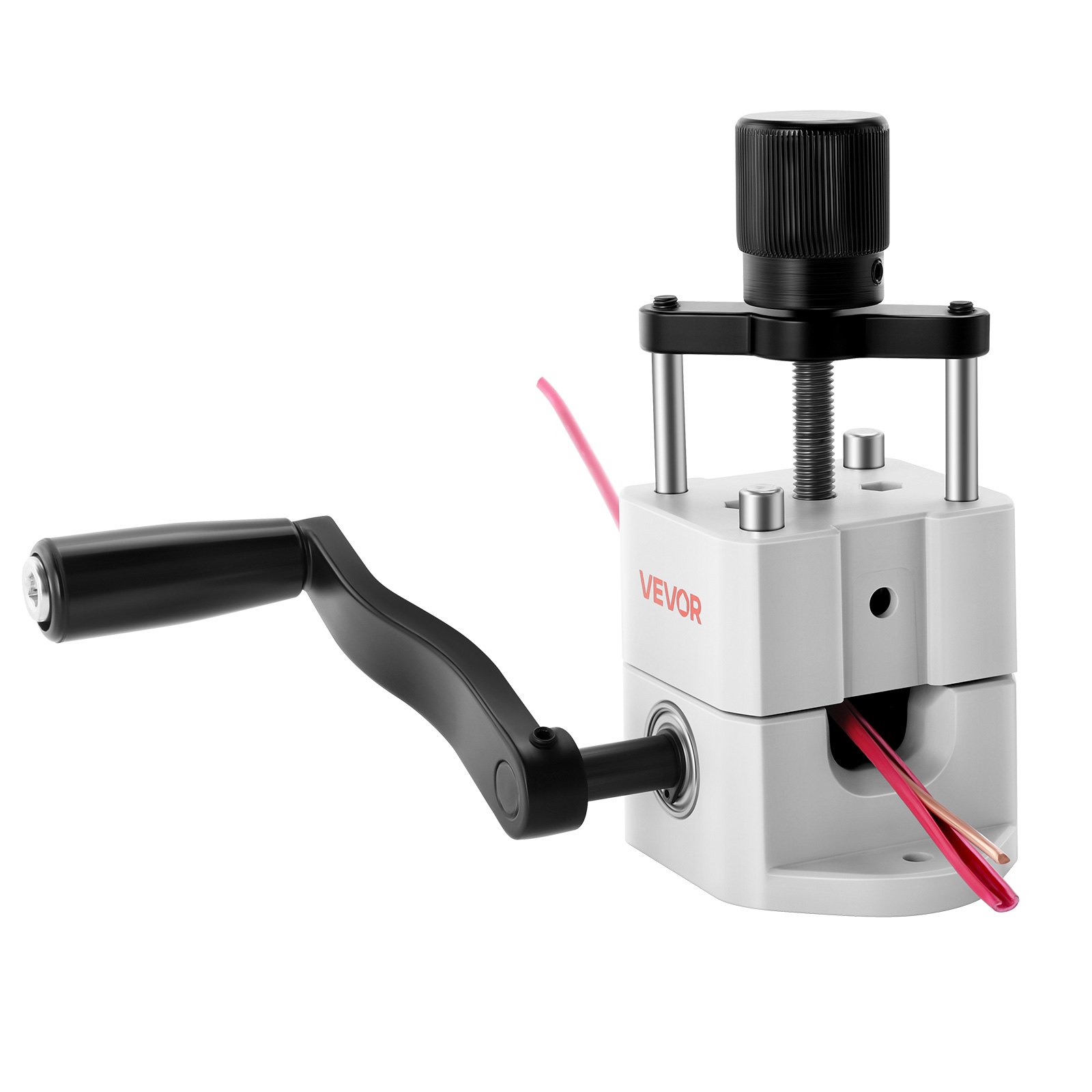 VEVOR Manual Wire Stripping Machine, 1.5-25 mm, Portable Copper Stripper with Hand Crank or Drill Powered, 64Mn Quenched Blades, 45# Steel Rollers, ABS & PC Wire Peeler, for Scrap Copper Recycling