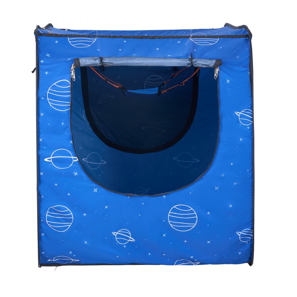 VEVOR Bed Tent, Pongee Fabric, 2 Doors Breathable Dream Tent with 0.33 in Fiber Poles on Bed Privacy, Full Size Block out Light Sleeping Bed Canopy, Fit for Kids Playhouse and Adults Sleeping Tent