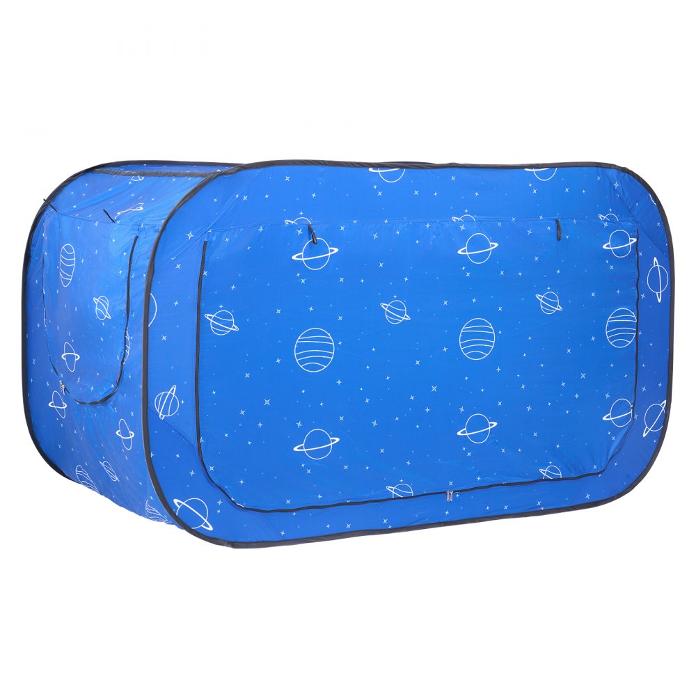 VEVOR Bed Tent, Pongee Fabric, 2 Doors Breathable Dream Tent with 0.33 in Fiber Poles on Bed Privacy, Full Size Block out Light Sleeping Bed Canopy, Fit for Kids Playhouse and Adults Sleeping Tent
