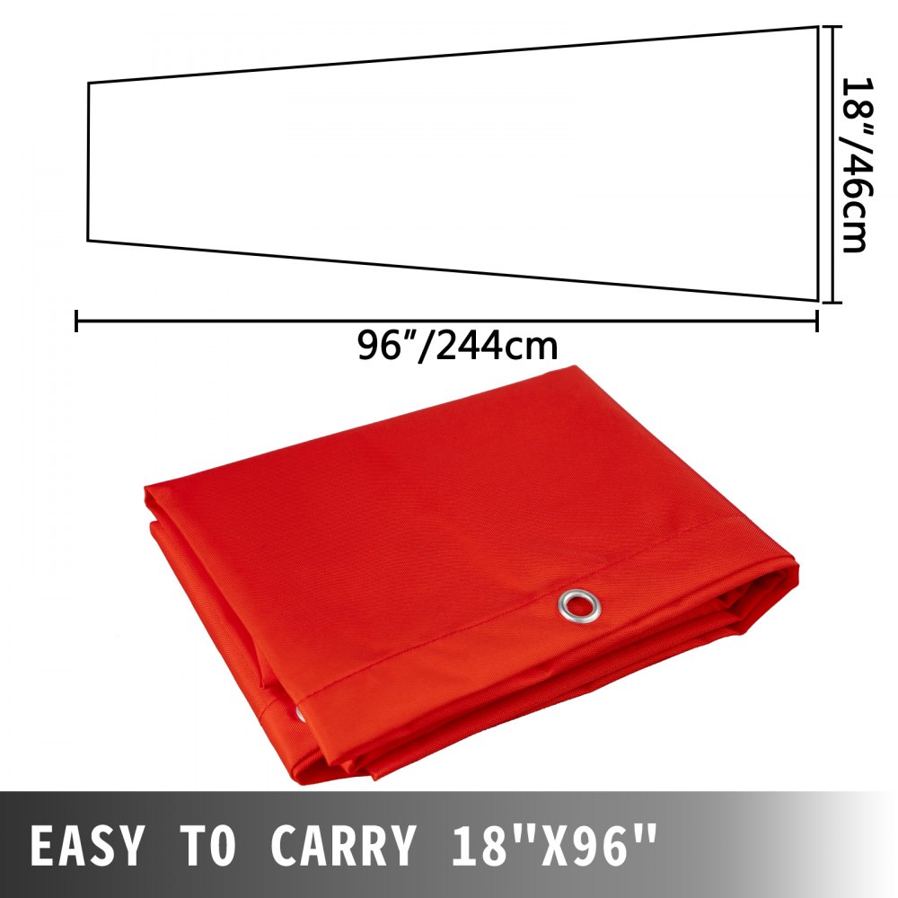 Airport Windsock Wind Direction Sock 18 x 96 Inch, Aviation Wind Sock Orange Red