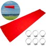 VEVOR Airport Windsock Wind Direction Sock 8 x 36 Inch Aviation Wind Sock Orange Red Nylon Windsock Weatherproof Airport Wind Sock Outdoor, Air Direction Indicator for Airport Industry Farm & Park
