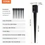 VEVOR Fence Post Anchor Ground Spike, 8 Pack 91 x 11 x 11 cm Outer Diameter (Inner Diameter 8.9x8.9 cm), Metal Black Powder Coated Post Stake Ground, for Mailbox Deck Garden Railing