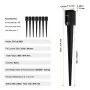 VEVOR Fence Post Anchor Ground Spike, 8 Pack 36 x 4 x 4 Inches Outer Diameter (Inner Diameter 3.5 x3.5 Inches), Metal Black Powder Coated Post Stake Ground, for Mailbox Deck Garden Railing