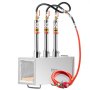 VEVOR Portable Propane Forge, 3 Burner Farrier Forge, 2600℉ Tool and Knife Making Blacksmithing Gas Forge, Large Capacity Square Stainless Steel Gas Forging Tools and Equipment for Metal Forging