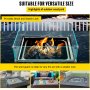 VEVOR Fire Pit Wind Guard, 14 x 14 x 6 inch Glass Flame Guard, Oblong Glass Shield, 0.3" Thick Fire Table, Clear Tempered Glass Flame Guard, Steady Feet Tree Pit Guard for Propane, Gas, Outdoor