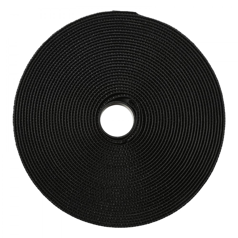 VEVOR Cable Ties, 393.7-Inch Adjustable Hook and Loop Straps with 50 Metal Buckles, Reusable Velcro Cords Straps, Cut-to-Length Wire Strap, Heavy-Duty Nylon Cord Ties for Organizer and Management