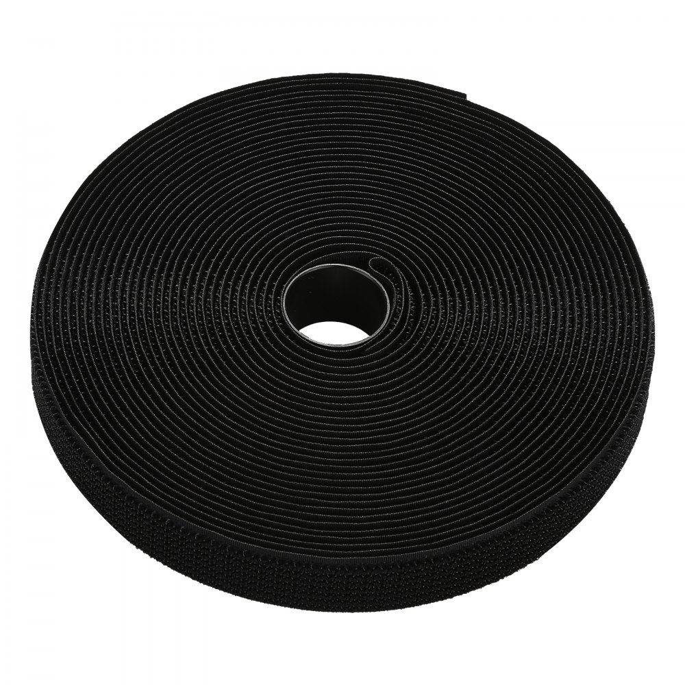 VEVOR Cable Ties, 393.7-Inch Adjustable Hook and Loop Straps with 50 Metal Buckles, Reusable Velcro Cords Straps, Cut-to-Length Wire Strap, Heavy-Duty Nylon Cord Ties for Organizer and Management