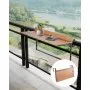 VEVOR Balcony Hanging Table, 15 x 39 in Folding Balcony Railing Table, Outdoor Balcony Bar Table for Railings, 5-Level Adjustable, Fit Railing from 1" to 3.7", Serving Table for Patio & Deck