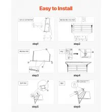 VEVOR Balcony Hanging Table 15 x 39 in Patio Railing Bar Table Adjusable