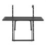 VEVOR Balcony Hanging Table, 610 x 410 mm Metal Folding Balcony Railing Table, Outdoor Balcony Bar Table for Railings, 5-Level Adjustable, Fit Railing from 1" to 4.7", Serving Table for Patio & Deck