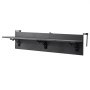 VEVOR Balcony Hanging Table, 1220 x 300 mm Folding Balcony Railing Table, Outdoor Balcony Bar Table for Railings, 50 lbs Loading, Fit Railing from 1" to 4.3", Serving Table for Patio & Deck