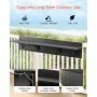 VEVOR Balcony Hanging Table, 12 x 59 in Folding Balcony Railing Table, Outdoor Balcony Bar Table for Railings, 50 lbs Loading, Fit Railing from 1" to 4.3", Serving Table for Patio & Deck