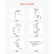 VEVOR Balcony Hanging Table 12 x 48 in Patio Railing Bar Table Foldable