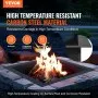 VEVOR Fire Pit Ring Square 36x36 in Outer Steel Liner DIY Campfire Ring Firepit