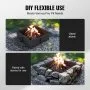 VEVOR Fire Pit Ring Square 36x36 in Outer Steel Liner DIY Campfire Ring Firepit