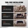 VEVOR Fire Pit Ring Square 36x36 in Outer Steel Liner DIY Campfire Ring Firepit