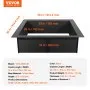 VEVOR Fire Pit Ring, 36x36 in Outer/30x30 in Inner Diameter, 10inch Height Square Fire Pit Insert, Heavy Duty Carbon Steel Liner DIY Campfire Ring above or In-Ground, for Outdoor Camping, Bonfires