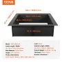VEVOR Fire Pit Ring, 42x42 in Outer/36x36 in Inner Diameter, 10inch Height Square Fire Pit Insert, Heavy Duty Carbon Steel Liner DIY Campfire Ring above or In-Ground, for Outdoor Camping, Bonfires