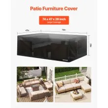 Patio Outdoor Furniture Cover 420D Waterproof Table Chairs Sofa 74x47 inch