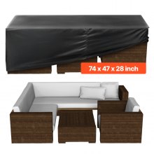 Patio Outdoor Furniture Cover 420D Waterproof Table Chairs Sofa 74x47 inch