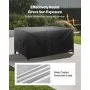VEVOR Patio Furniture Cover, 420D Heavy Duty Waterproof Outdoor Dining Table and Chairs Cover, Large Squre Patio Table Covers with Air Vent for All Weather, 74L x 74W x 28H inch, Black