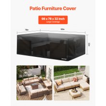 Patio Outdoor Furniture Cover 420D Waterproof Table Chairs Sofa 98x78 inch