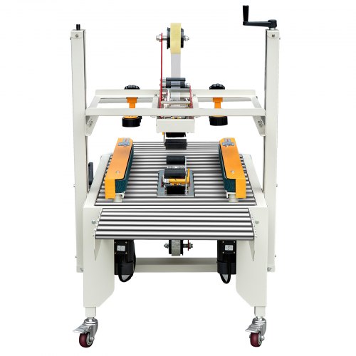 VEVOR Box Sealing Machine, 180W Case Sealer, Carton Sealer 0-18 m/min in Conveying Speed, Automatic Box Sealer, Double-Flap Case Sealer, Carton Taping Machine with Four Rolls of Tape