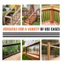 VEVOR Staircase Metal Balusters, 44'' x 0.5'' Square Aluminum Alloy Decorative Banister Spindles, 11 Pack Deck Baluster with Screws, Classic Hollow Straight Deck Railing Satin Black Powder Coated