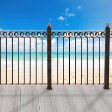 VEVOR Staircase Metal Balusters 11 Pack 44''x0.5'' Aluminum Spindles w/ Screws