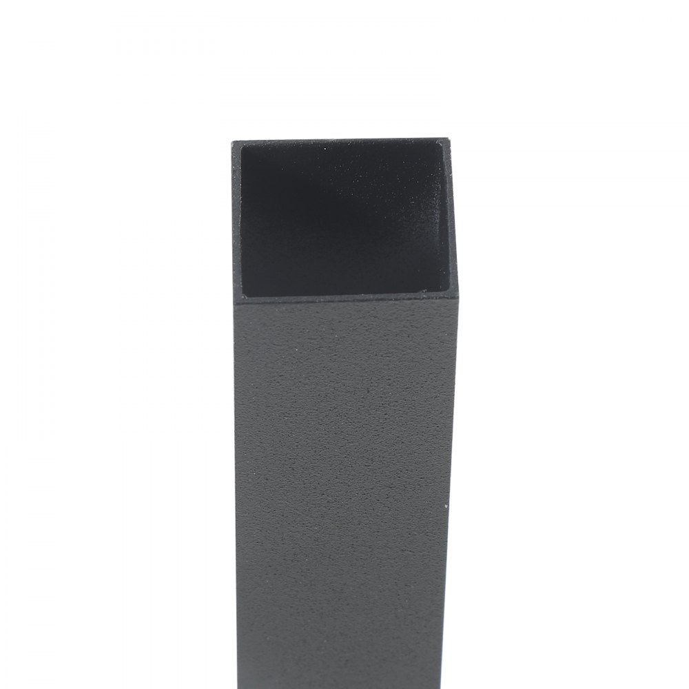 VEVOR 125 Pack Deck Balusters, 1.9 cm Square x 66.1 cm Long Aluminum Railing Spindles, Hollow Metal Decking Stair Balusters with Connectors, Screws, for Deck, Porch & Staircase Railing Fence, Black