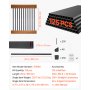 VEVOR 125 Pack Deck Balusters, 1.9 cm Square x 66.1 cm Long Aluminum Railing Spindles, Hollow Metal Decking Stair Balusters with Connectors, Screws, for Deck, Porch & Staircase Railing Fence, Black