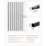 VEVOR Staircase Balusters 31 Pack, 44 Inch Durable Carbon Steel Stair Balusters, 0.5 Inch Indoor Square Metal Spindle Railing, Corrosion-Proof Hollow Deck Railing with Pre-Drilled Holes, Matte Black