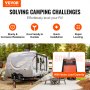 VEVOR Trailer Jack Block, 6000 lbs Capacity per RV Leveling Block, High-quality Polypropylene RV Camper Stabilizer Blocks, RV Travel Accessories Use for Any Tongue Jack, Post, Foot, 5th Wheels, 4-Pack