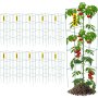 VEVOR Jaulas para tomates, 11.8" x 11.8" x 46.1", 10 paquetes de jaulas cuadradas de soporte para plantas, torres de tomate de acero recubiertas de PVC verde para trepar verduras, plantas, flores y frutas