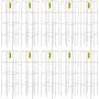VEVOR Tomato Cages, 11.8" x 11.8" x 46.1", 10 Packs Square Plant Support Cages, Silver PVC-Coated Steel Tomato Towers for Climbing Vegetables, Plants, Flowers, Fruits
