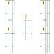 VEVOR Tomato Cages Plant Support Cage 5Pack Square Steel 3.8FT Green for Garden