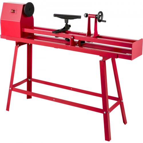 VEVOR Benchtop Wood Lathe, 14"×51" Power Wood Lathe, 750W mini lathe, 4 Speed 1100-3400RPM Woodworking Wood Lathe, Lathe Machine with 3 Chisels for High Speed Sanding and Polishing of Finished Work