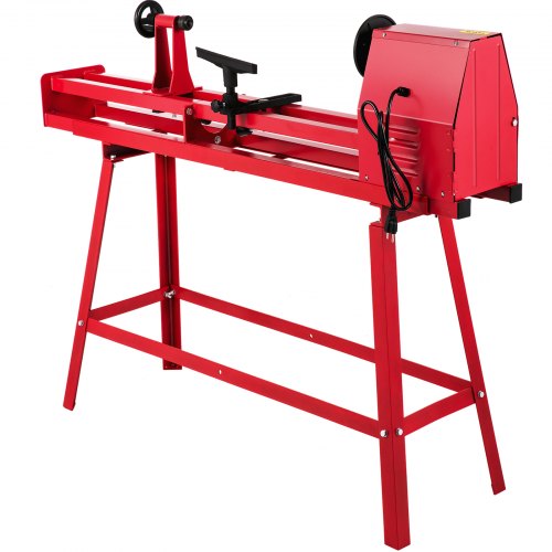 VEVOR Benchtop Wood Lathe, 14"×51" Power Wood Lathe, 750W mini lathe, 4 Speed 1100-3400RPM Woodworking Wood Lathe, Lathe Machine with 3 Chisels for High Speed Sanding and Polishing of Finished Work