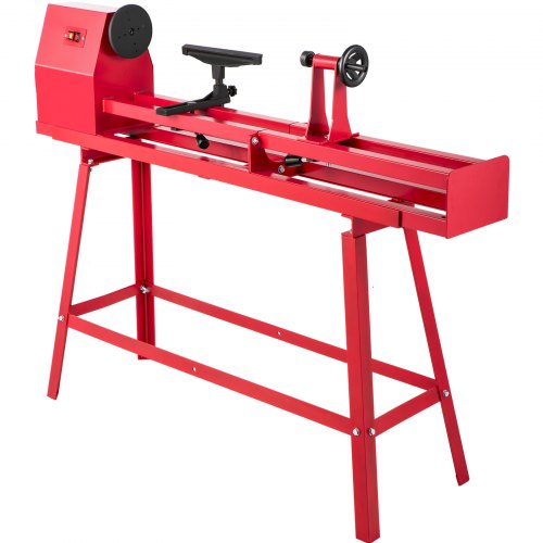 VEVOR Benchtop Wood Lathe, 14"×51" Power Wood Lathe, 750W mini lathe, 4 Speed 1100-3400RPM Woodworking Wood Lathe, Lathe Machine with 3 Chisels for High Speed Sanding and Polishing of Finished Work