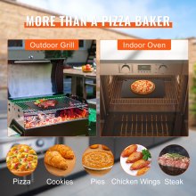 VEVOR Pizza Steel, 13.5" x 10" x 1/4" Placa de acero para pizza para horno, piedra para hornear pizza de acero al carbono presazonada con conductividad 20 veces mayor, bandeja para pizza resistente para parrilla al aire libre, horno interior